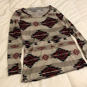 Maurices Aztec Print Long-Sleeved Shirt - L